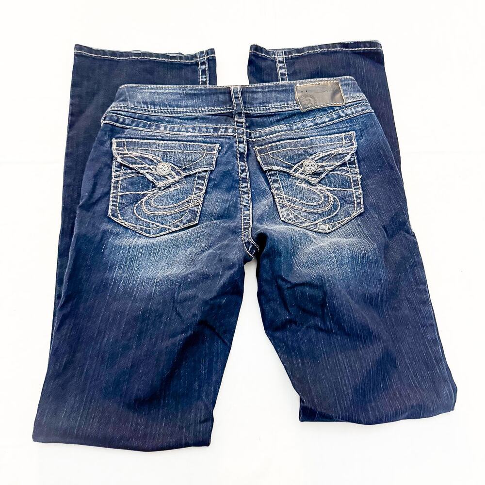 Silver Jeans Western Glove Works Dark Wash Denim Jeans Size 29 x 34 - Picture 5 of 9